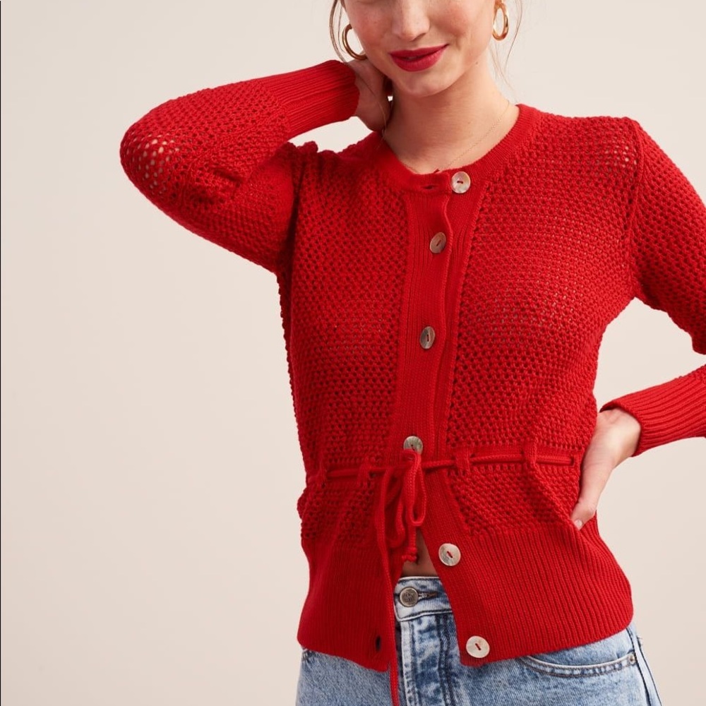 Rouje red cardigan